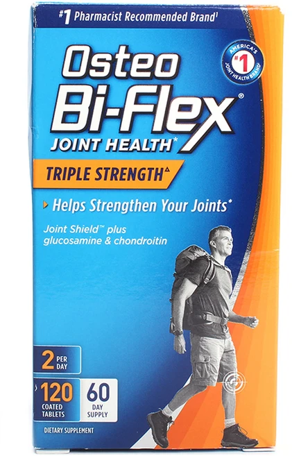 오스테오바이플렉스 조인트 헬스 트리플 스트랭스 코티드 타블렛, 1개, 120정 - 쿠팡