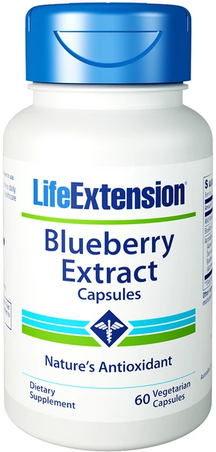 라이프익스텐션 블루베리 추출물 베지테리안 캡슐, 60정, 1개 - 쿠팡