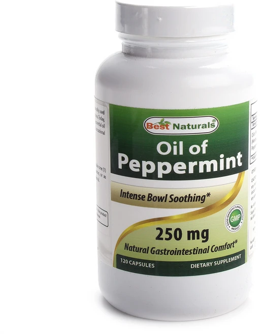 베스트네츄럴스 오일 오브 페퍼민트 250mg 캡슐, 1개, 120정 - 쿠팡