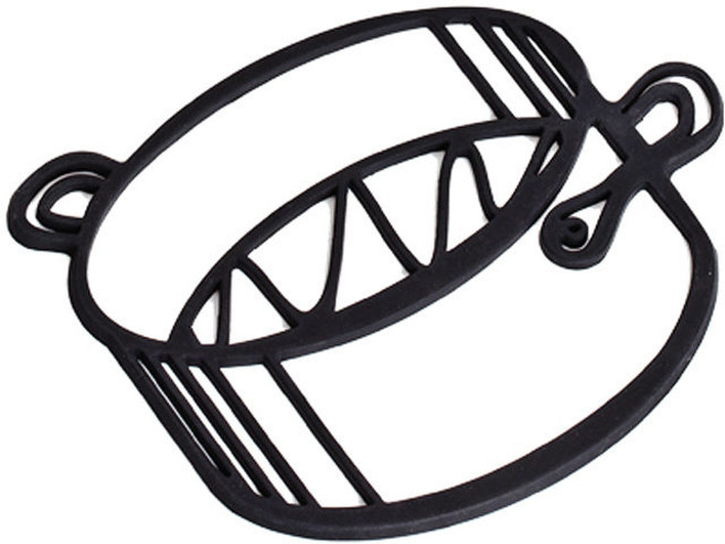 벨렉디자인 냄비 스케치 트리빗 냄비받침, 블랙, 1개