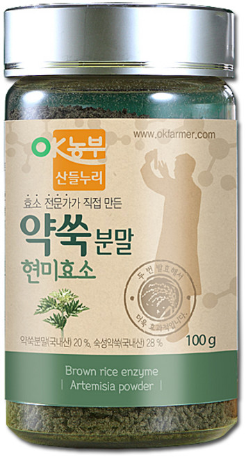 산들누리 약쑥 분말 현미효소, 100g, 1개