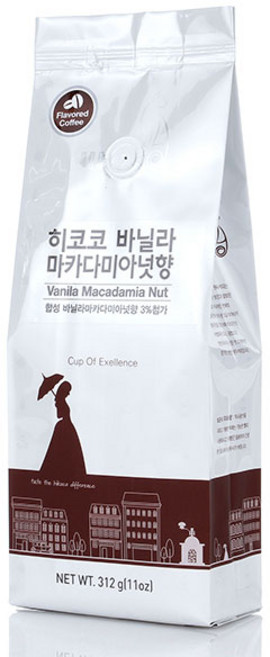 히코코 바닐라 마카다미아넛향 원두커피, 홀빈(분쇄안함), 312g, 1개