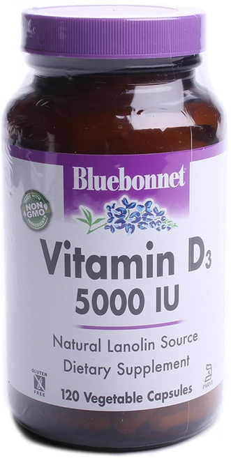 블루보넷 비타민 D3 5000IU 베지터블 캡슐, 1개, 120정 - 쿠팡