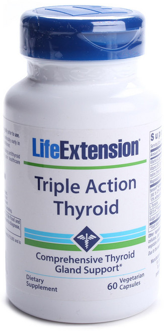 라이프익스텐션 트리플 액션 타이로이드 베지테리안 캡슐, 1개, 60정