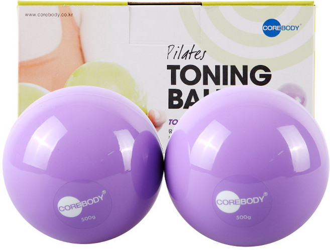 코어바디 필라테스 토닝볼, 퍼플, 500g, 2개
