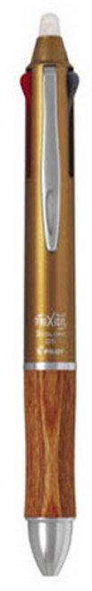 프릭션 볼 우드 3색 멀티펜 0.5mm, 브라운, 1개