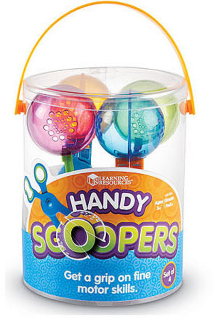 러닝리소스 소근육 발달 스쿠퍼 촉감발달완구, 혼합색상, 4개