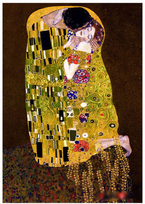 B&amp;B 拼圖 The Kiss 鍍金金屬圖片拼圖 1000 件, 1個