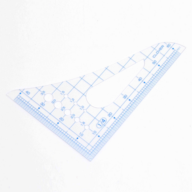 Clover 방안 삼각 측도자 1/4, 투명, 1개