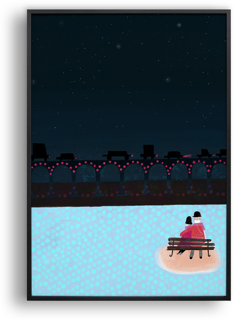 [올뉴프레임]- 한강산책 3, (MDF블랙)