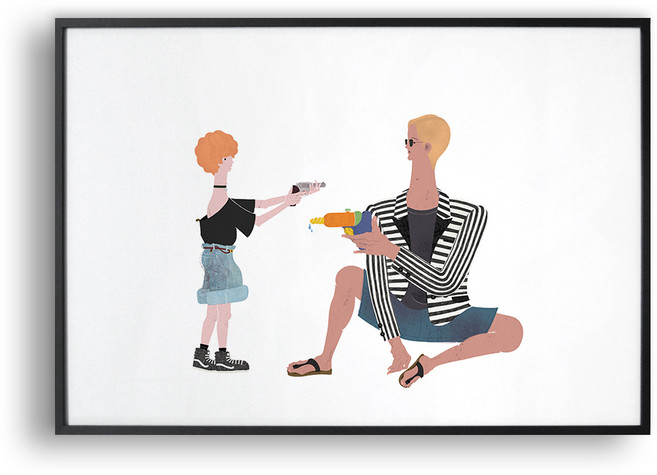 [올뉴프레임]- Gun Duel, (MDF화이트)