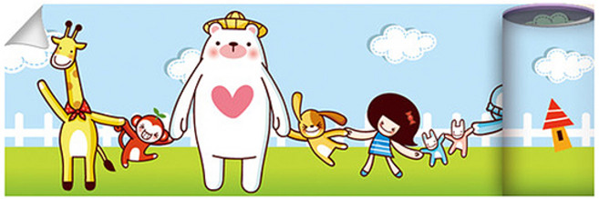 띠벽지스티커 MDS-202, 1개