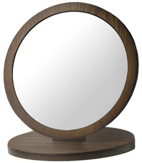 원형 탁상거울, 월넛