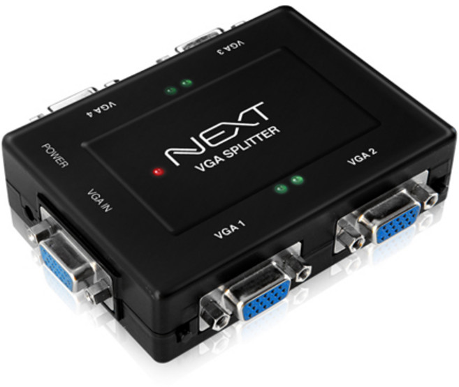 1:4 VGA RGB 모니터 분배기 개별스위치, 1개