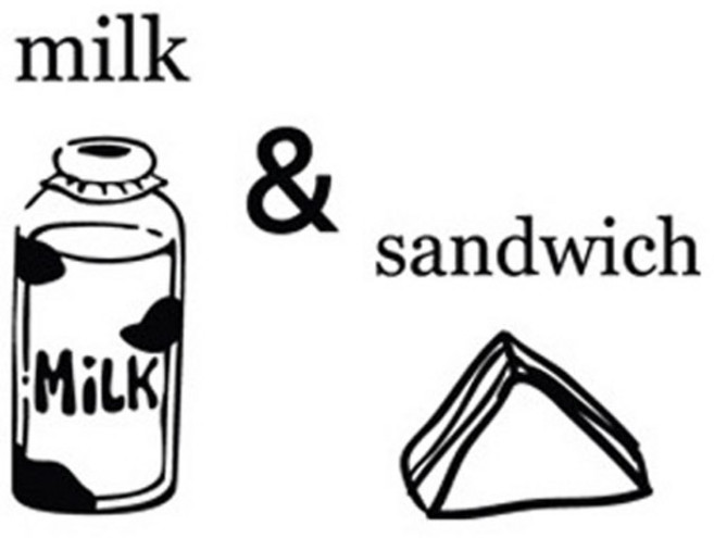 수풀 밀크 앤 샌드위치 포인트스티커 SP-G208, 블랙