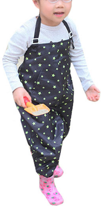 [플리에] 놀이복(멜빵형)_그린별, 블랙