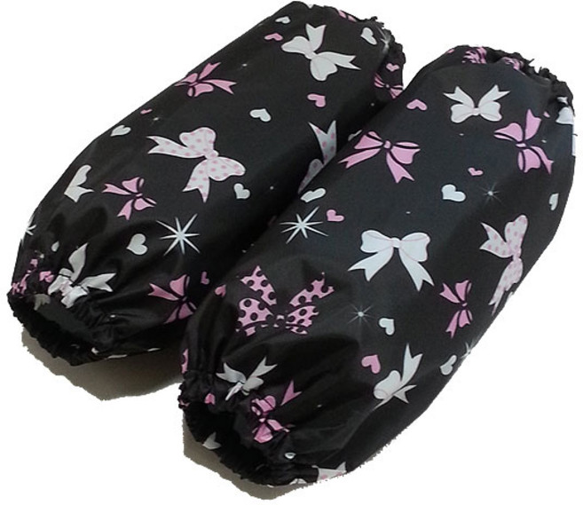 플리에 아동용 핑크리본 팔토시, 블랙