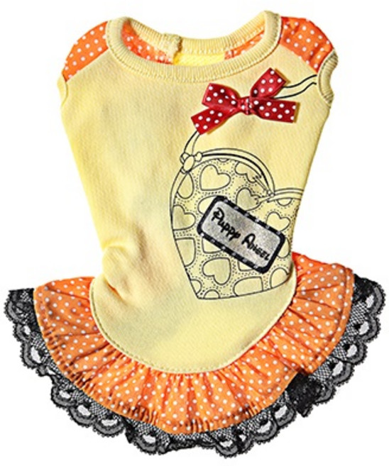 퍼피엔젤 리틀 클러치백 드레스, 옐로우, 1개