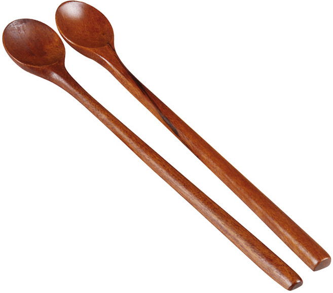 천연옻칠 긴목티스푼 2p, 1세트