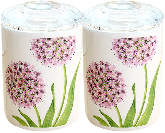 엘케이메이드 갤럭시 플라워 도자기 밀폐 양념통세트 2p, 2개