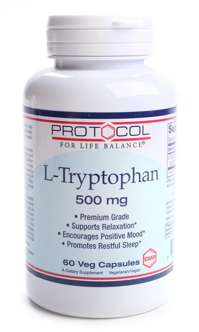프로토콜포라이프밸런스 L-트립토판 500mg 베지 캡슐 비건, 60개입, 1개, 60정 - 쿠팡