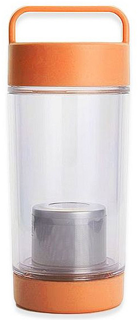 티앤라이프 스마트 에코 티 텀블러 물병, 오렌지, 380ml, 1개