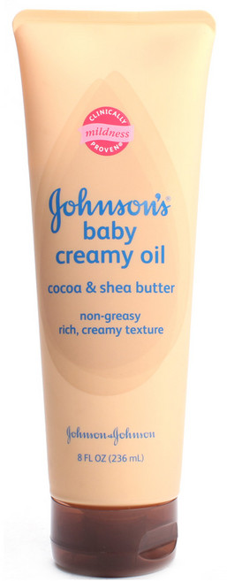 Johnson's Baby 크리미 오일 코코아 & 시어 버터, 1개, 236ml