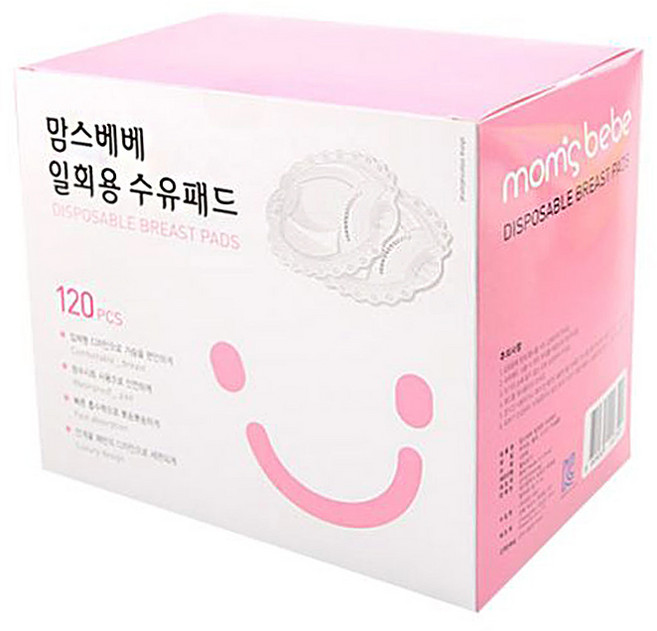 맘스베베 일회용 수유패드, 120개입, 1개