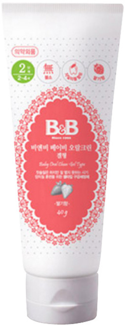 비앤비 베이비 오랄크린 겔형 치약 딸기향, 40g, 1개