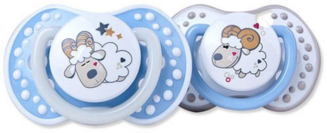러비 야광 노리개 젖꼭지, 1단계 (0~4개월), 블루, 2개