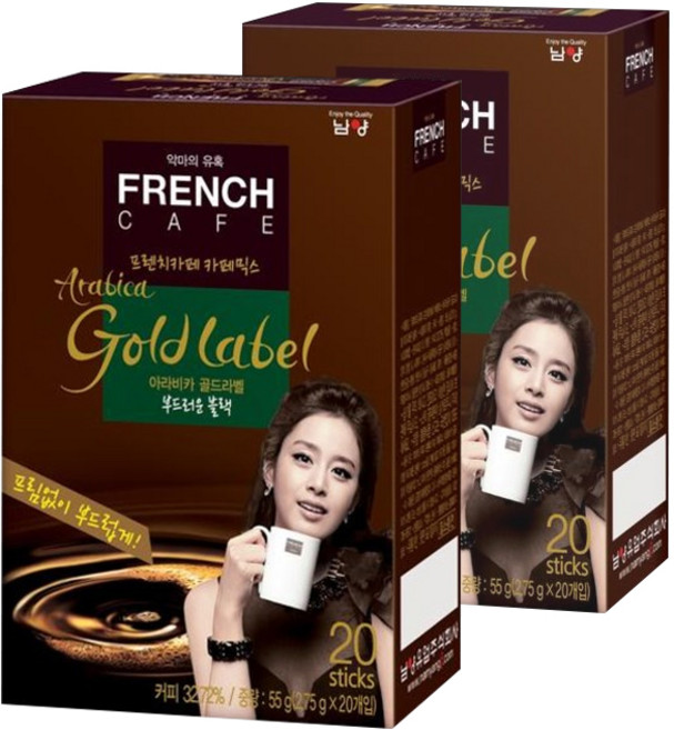 프렌치카페 아라비카 골드라벨 부드러운 블랙 카페믹스, 2.75g, 20개입, 2개