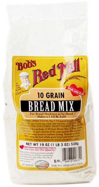 밥스레드밀 10 그레인 브레드 믹스, 538g, 1개