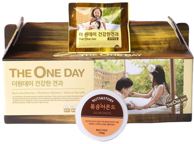더원데이 건강한견과 볶음아몬드 선물세트, 550g, 1세트