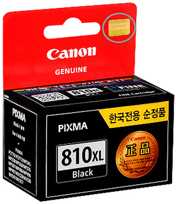 캐논 정품 잉크 PG810 MP287 MP258 MP276 MP237 프린터잉크, PG-810XL(검정), 1개