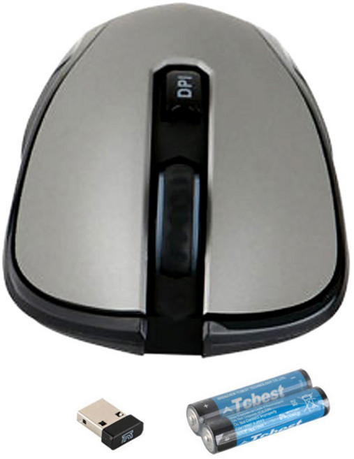 코시 시크 무선마우스 2.4GHz, 그레이, M3012WL