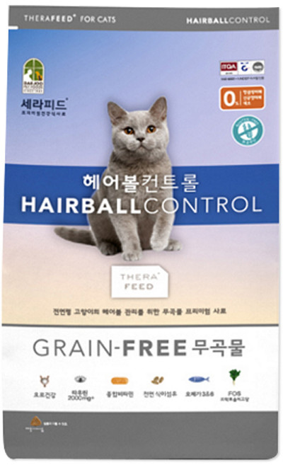 세라피드 고양이 그레인프리 기능성 사료, 헤어볼, 7kg, 1개