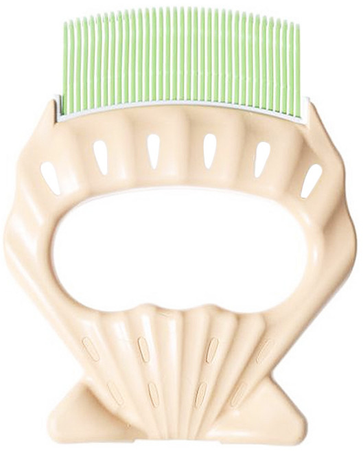 케어펫 중모 이중모 사랑빗 E2 8 x 10 cm, 그린, 1개