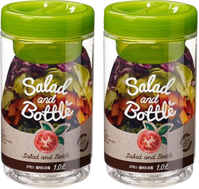 코멕스 샐러드 보틀, 그린, 2개