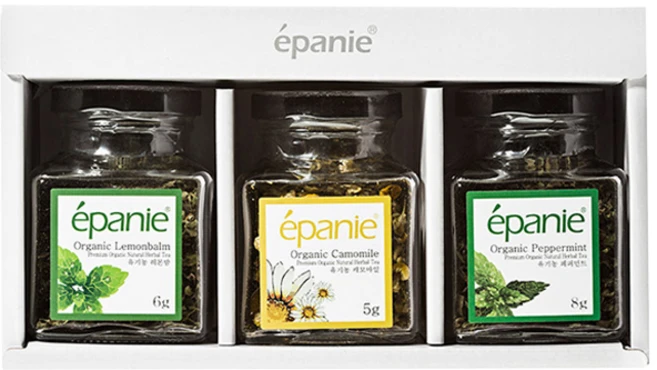 에빠니 유기농 미니 3종 허브차 세트, 캐모마일 5g  + 페퍼민트 8g + 레몬밤 6g, 1세트 - 쿠팡