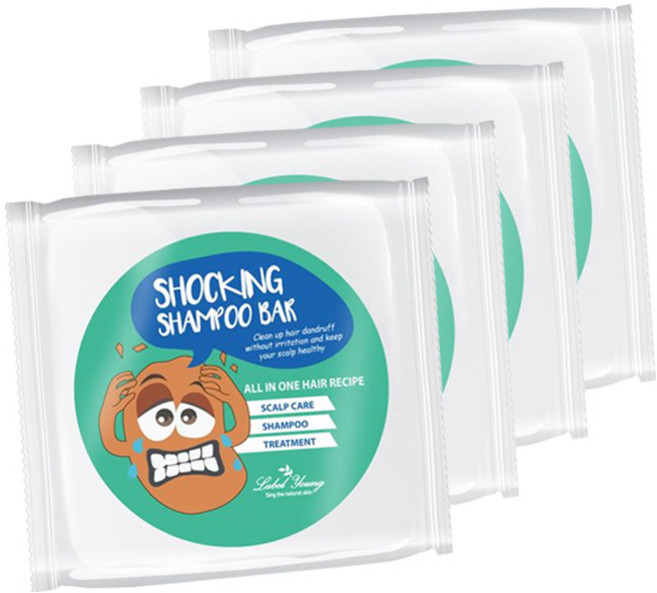 라벨영 쇼킹 샴푸바, 4개, 90g