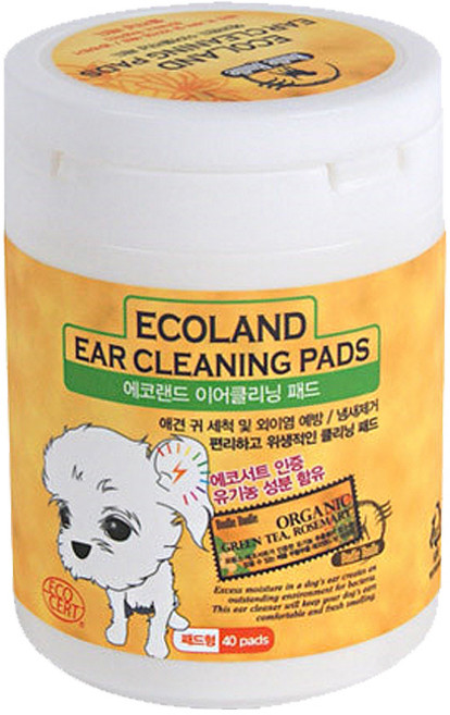 부들부들 에코랜드 이어클리닝 애견패드 40p, 1개