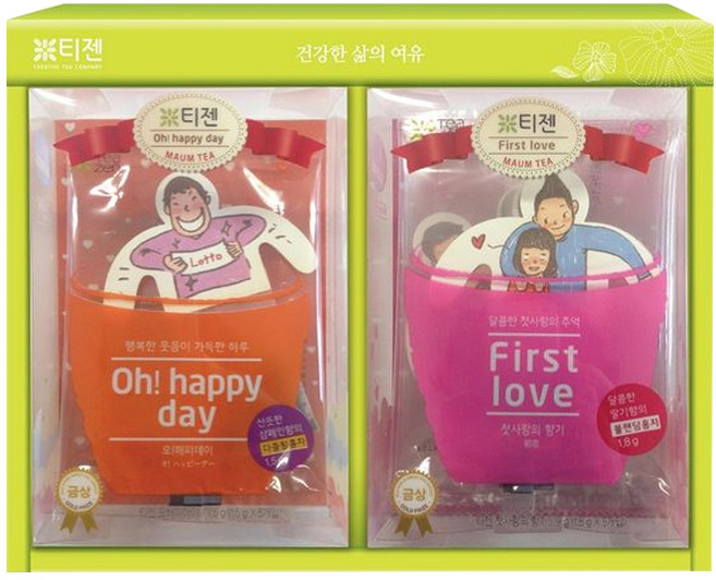 티젠 해피티 세트, 다즐링 홍차 + 블랜딩 홍차, 1세트, 1개