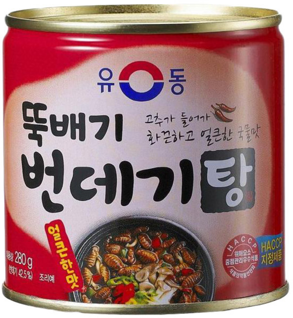 유동 뚝배기 번데기탕 얼큰한맛 통조림, 280g, 1개