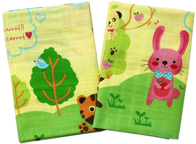 더자리 순면 거즈 배덮개 이불 1+1, 코코베리