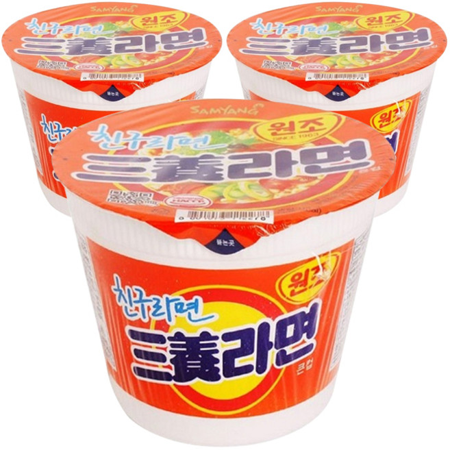 삼양라면 큰컵 115g, 3개