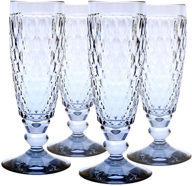 빌레로이앤보흐 보스톤 샴페인 플루트 잔 블루, 4개