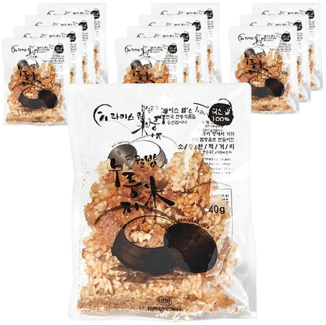 라이스웰 즉석 누룽지, 40g, 12개