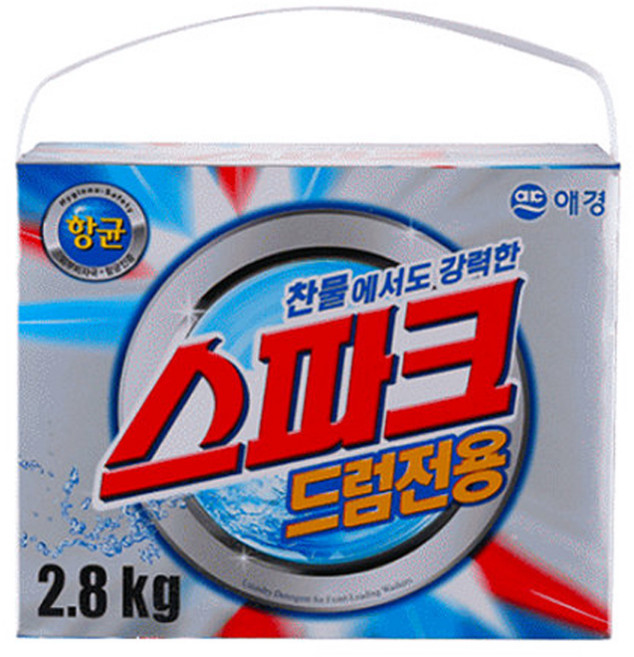 스파크 드럼용 카톤가루세제 분말세제 리필, 2.8kg, 1개
