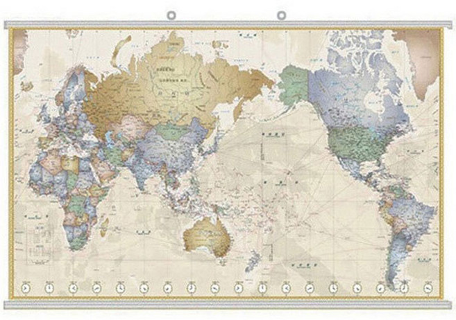 렉스데코 꿈꾸는 세계지도 하드코팅, 엔틱한글, 1개