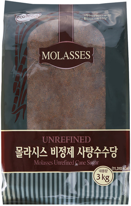 에코시드 몰라시스 비정제 사탕수수당, 3kg, 1개